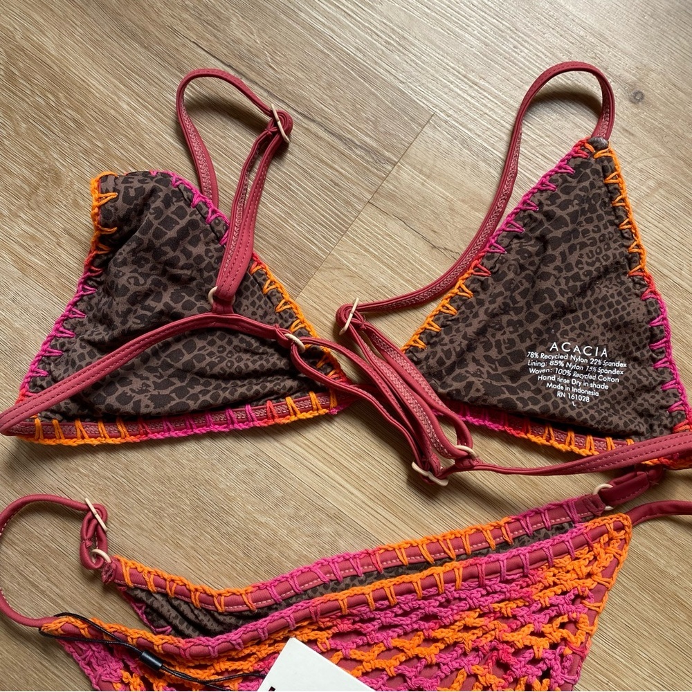 Free People x Acacia Lisboa Crochet bikini Top & Bottom large top XLarge bottom - Picture 10 of 10